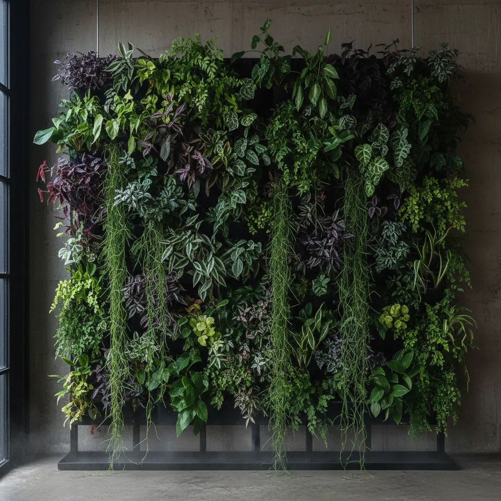 Living vertical garden system